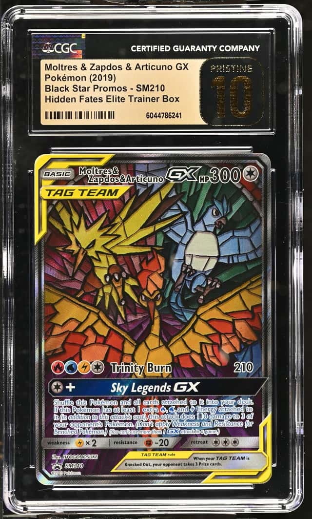 2019 Pokemon SM Promo Moltres & Zapdos Articuno Tag Team #SM210 CGC 10 Pristine