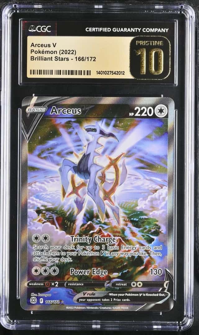 Pokemon Arceus V Brilliant Stars 166/172 Ultra Rare CGC 10 Pristine