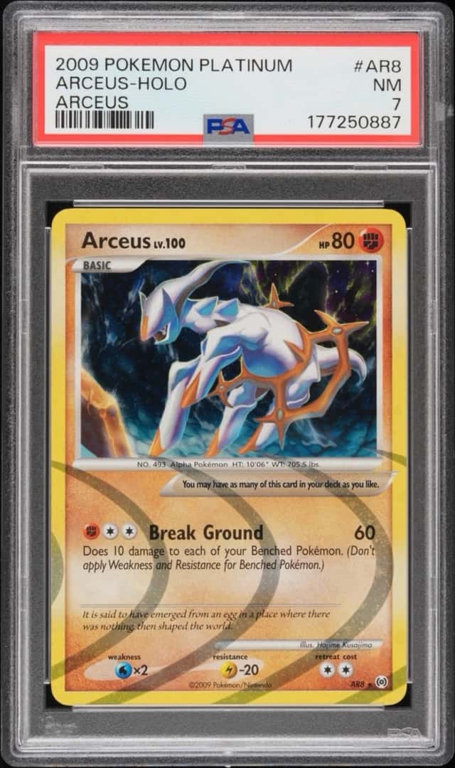 2009 Pokemon Arceus Holo Platinum Arceus AR8 PSA 7