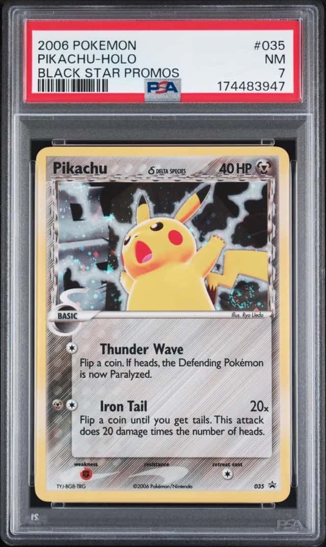 Pokemon Pikachu Holo Black Star Promos 035 PSA 7