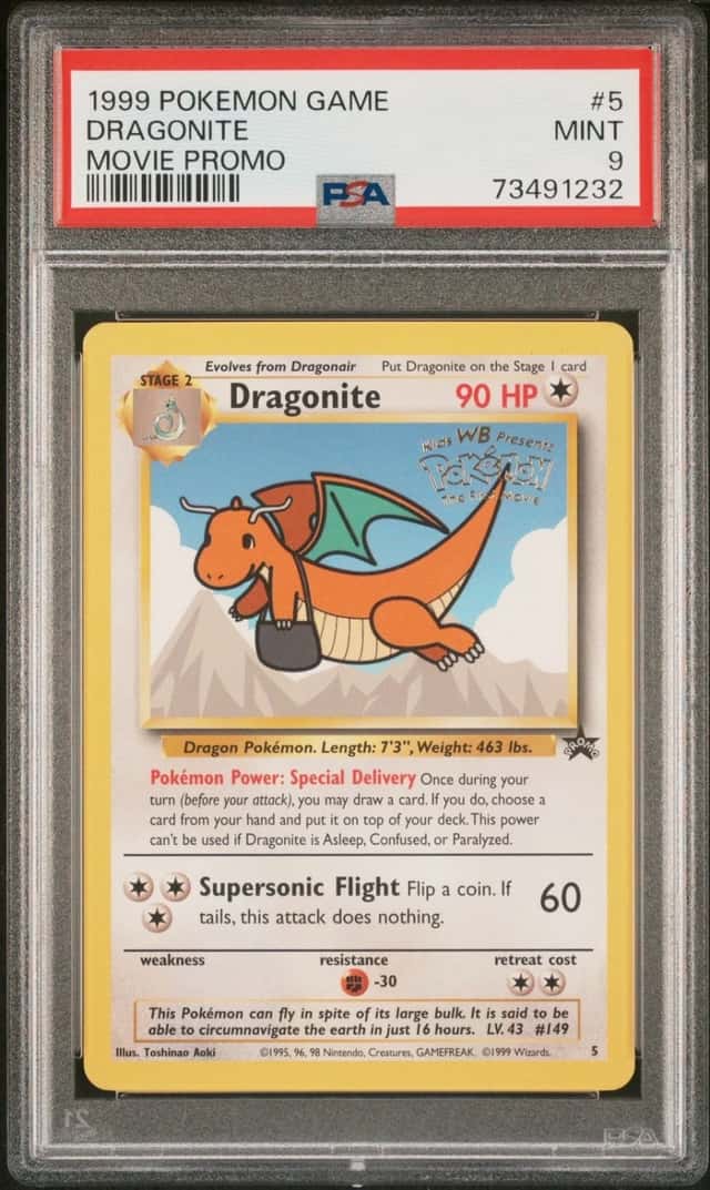 Pokemon Dragonite 5/102 WB Movie Promo PSA 9 Mint