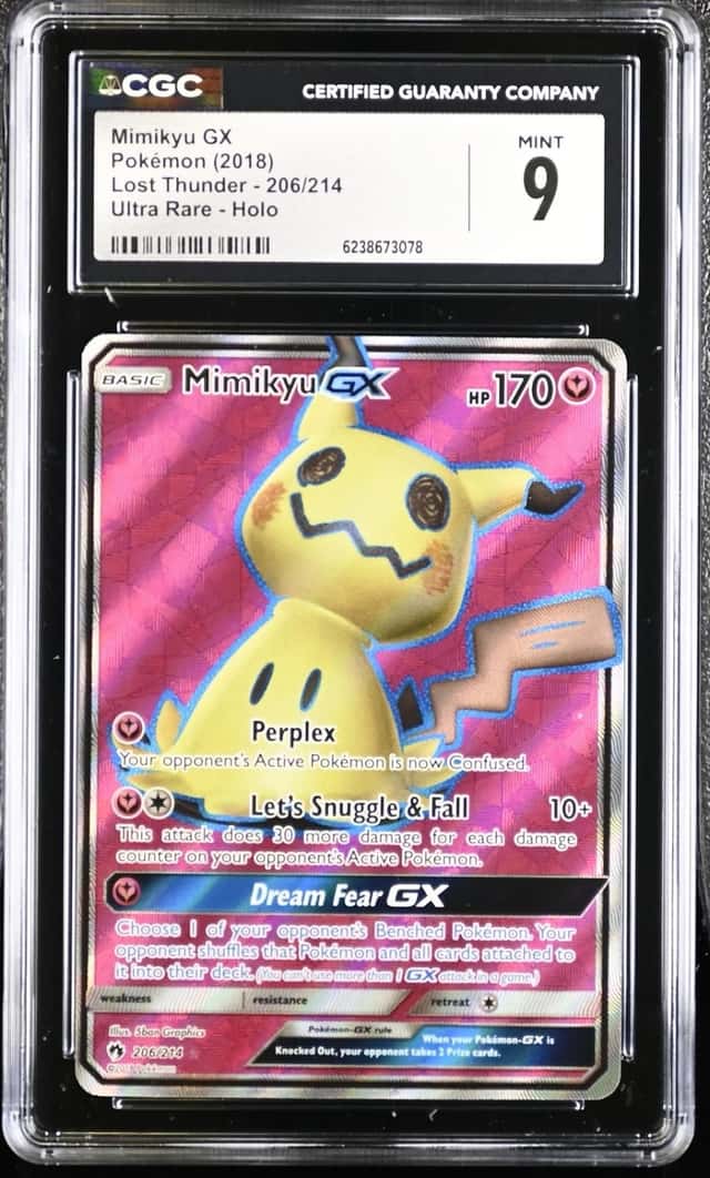 Pokemon Mimikyu Gx Lost Thunder 206/214 Ultra Rare CGC 9 Mint