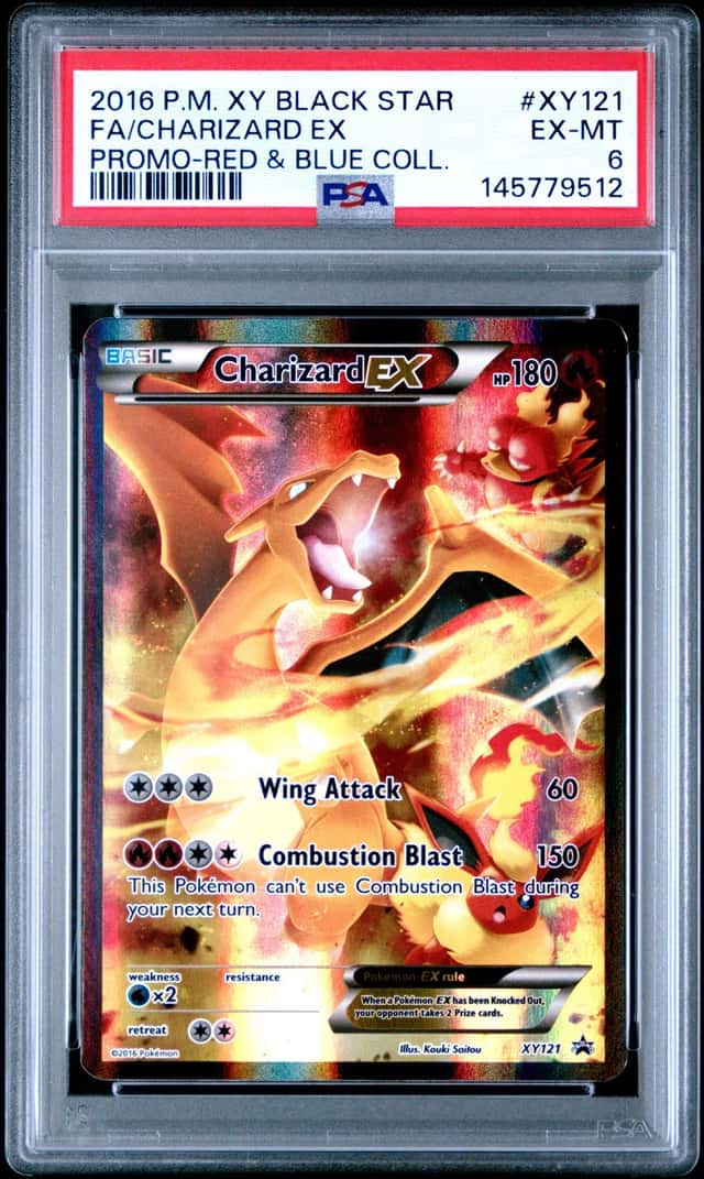 The Pokémon Company 2016 Pokémon TCG Charizard EX XY Promo Holo XY121 PSA 6
