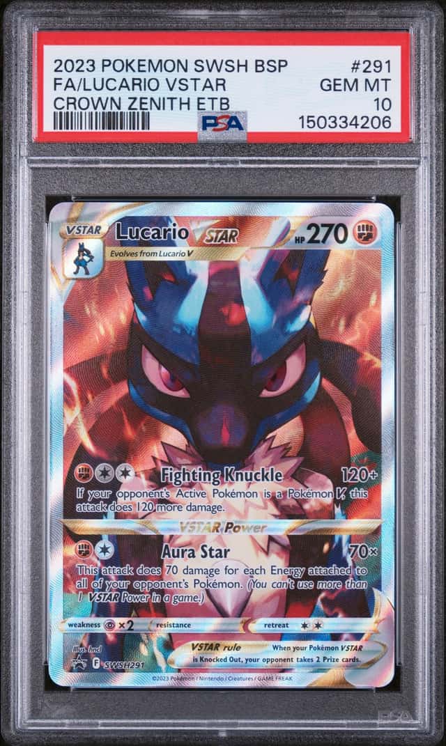 The Pokémon Company Pokémon TCG Lucario VSTAR SWSH291 Full Art Holo EN PSA 10