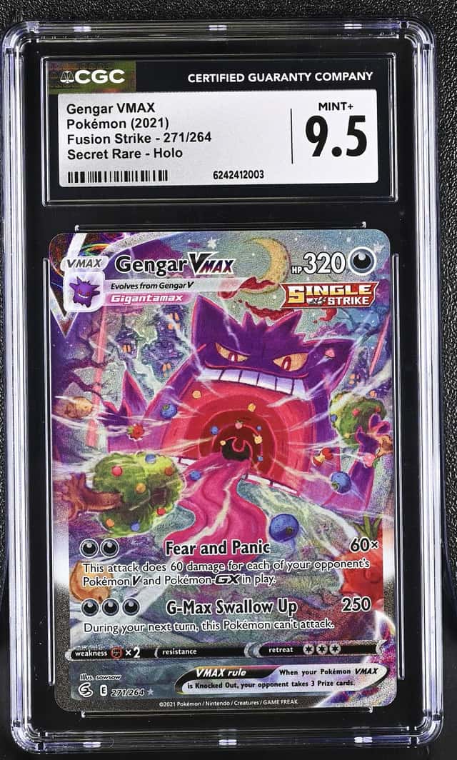 2021 Pokemon Fusion Strike 271/264 SECRET RARE ALT ART Gengar VMAX CGC 9.5 Mint