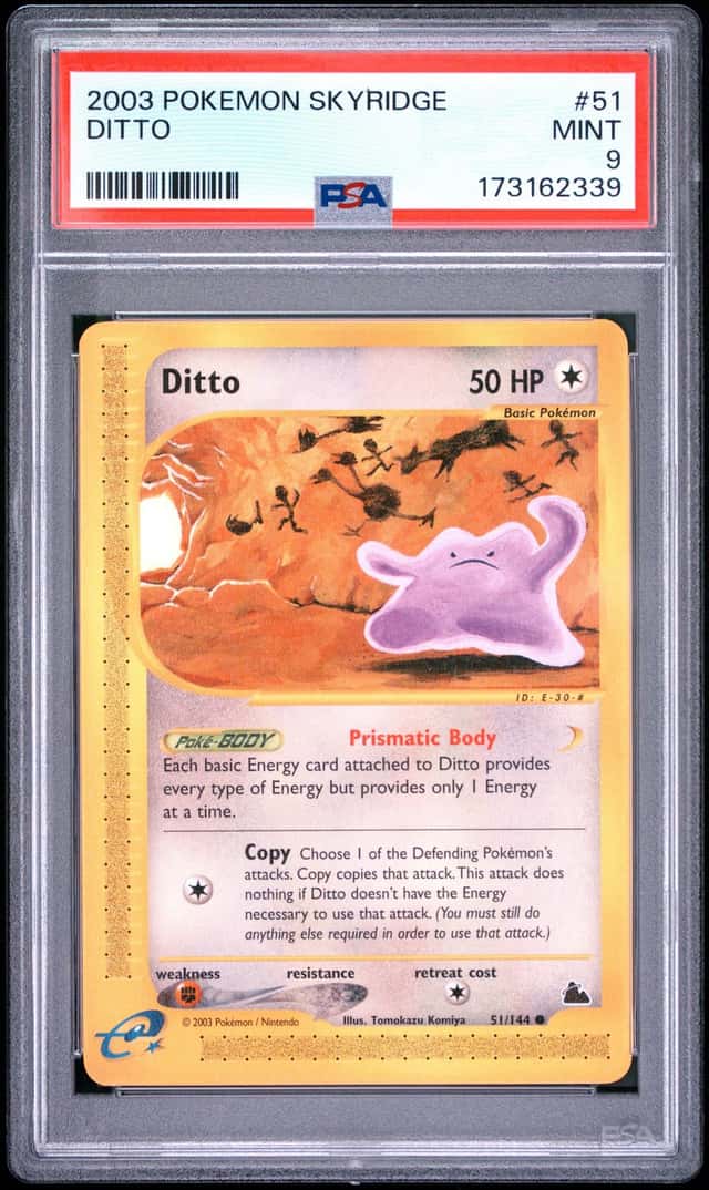 2003 POKEMON SKYRIDGE #51 DITTO PSA 9