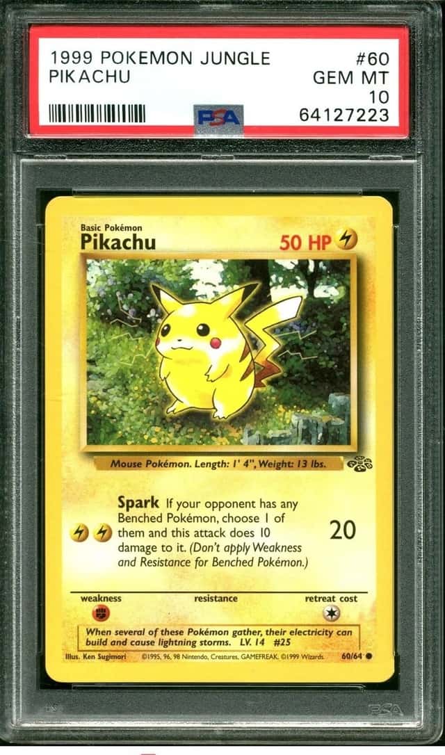 1999 POKEMON JUNGLE #60 PIKACHU PSA 10