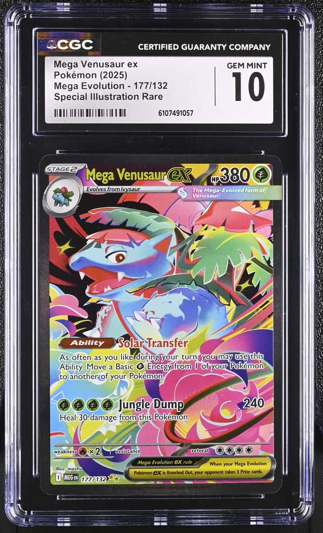 Pokémon Mega Venusaur ex 177/132 Mega Evolution SIR Holo CGC 10 - PSA - BGS