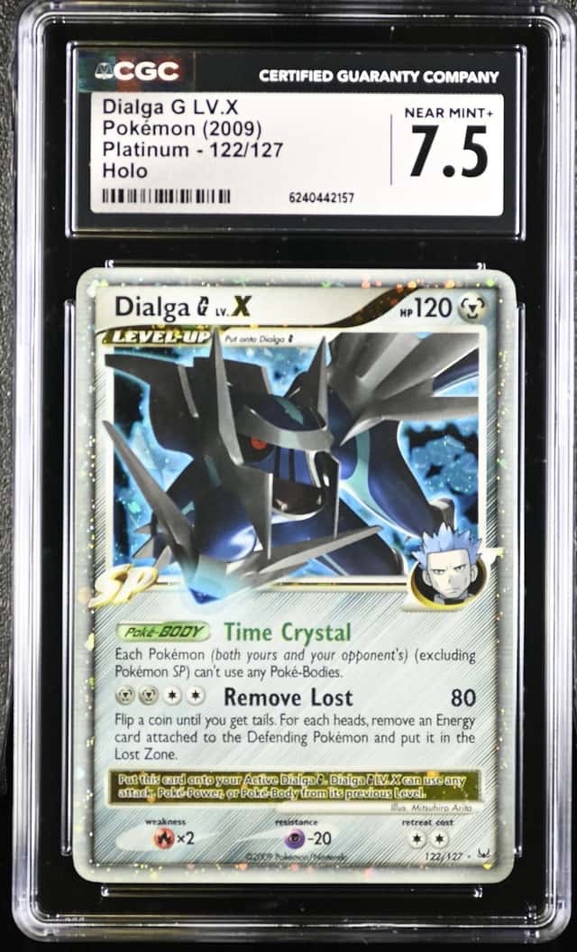 2009 Pokemon Platinum #122 Dialga G LV.X Holo CGC 7.5 NM+