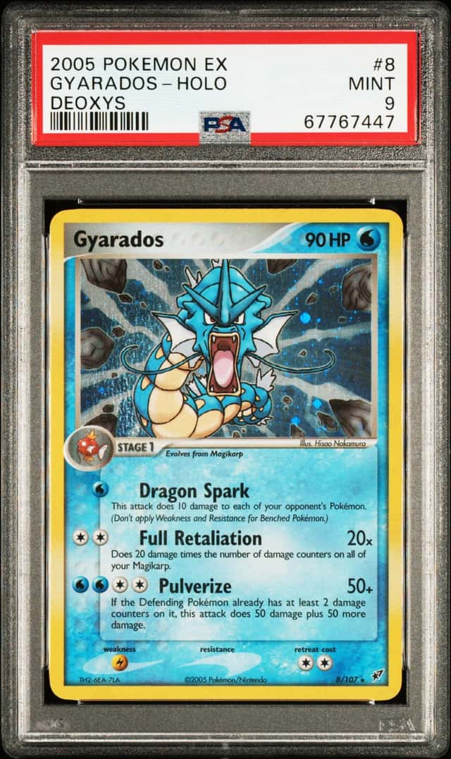 2005 Pokemon EX Deoxys #8 Gyarados Holo PSA 9 MINT