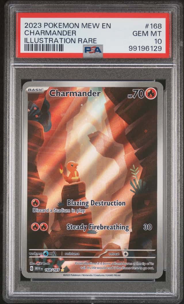 CHARMANDER 2023 POKEMON 151 168/165 ILLUSTRATION RARE PSA 10 Q3963-7