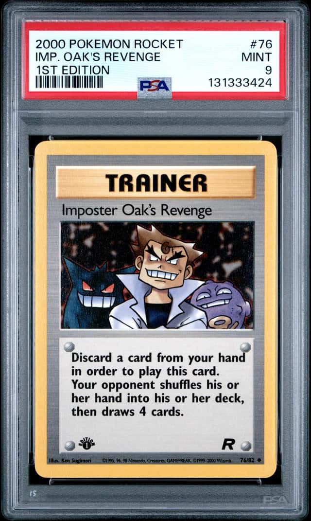 2000 Wizards of the Coast Pokemon Team Rocket Imposter Oak's Revenge 76/82 PSA 9
