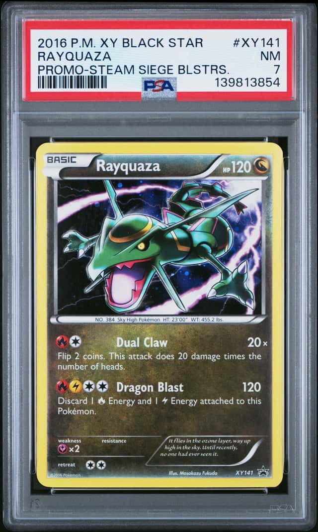 Rayquaza XY141 Black Star Promo HOLO 2016 Steam Siege Blister Pokémon psa 7