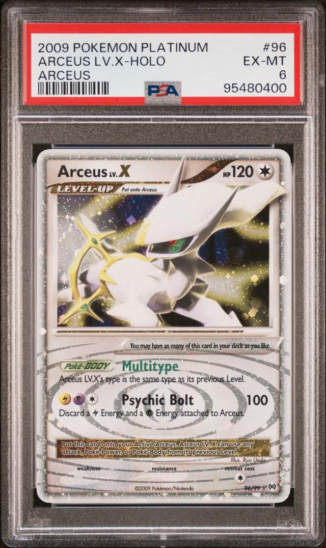 2009 Pokemon Platinum Arceus LV.X Holo Rare #96/99 PSA 6