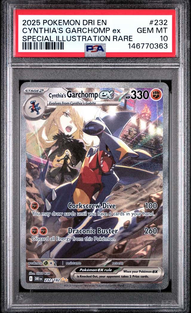 Pokemon 2025 Cynthia's Garchomp ex 232/182 SIR Destined Rivals GEM MINT PSA 10