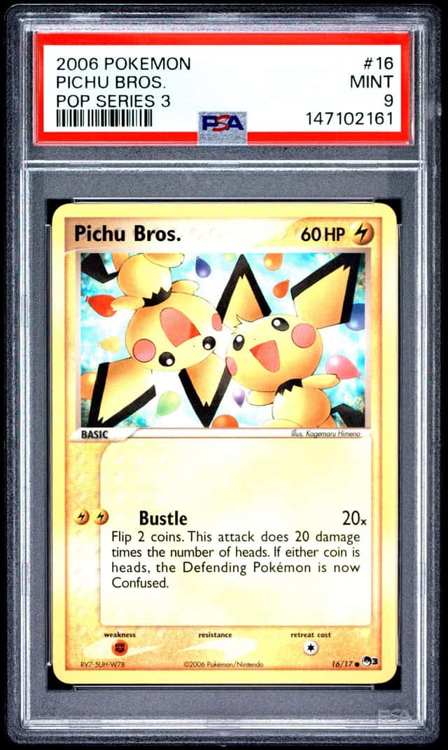 2006 POKEMON POP SERIES 3 #16 PICHU BROS. PSA 9