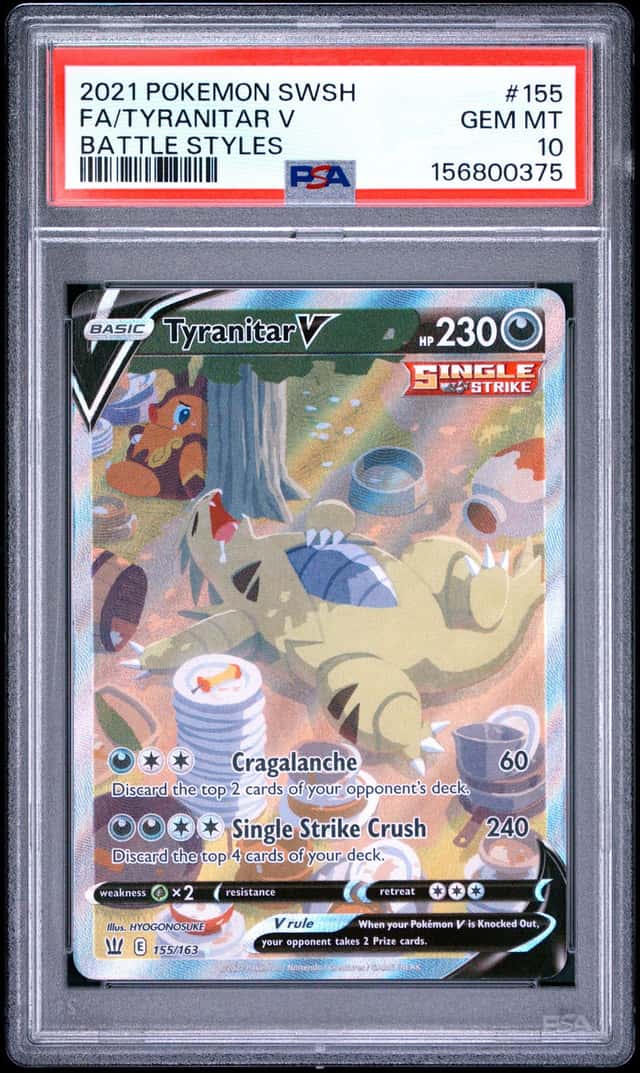 Pokémon Tyranitar V - Battle Styles 155/163 - PSA 10