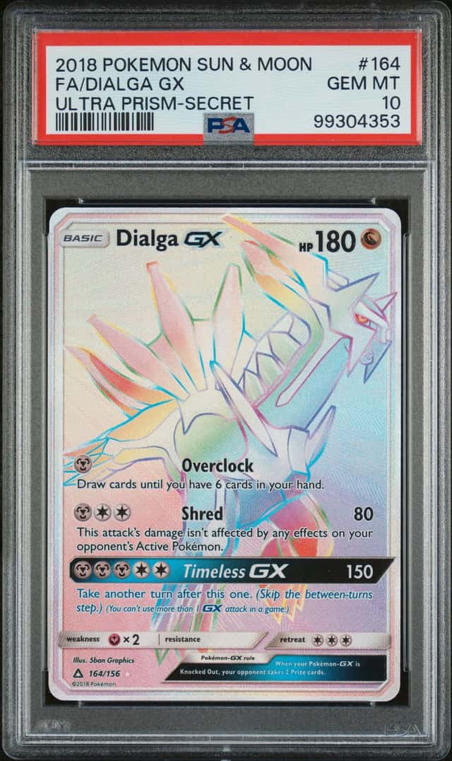 2018 Pokemon Sun & Moon Ultra Prism Dialga #164/156 PSA 10 GEM MINT