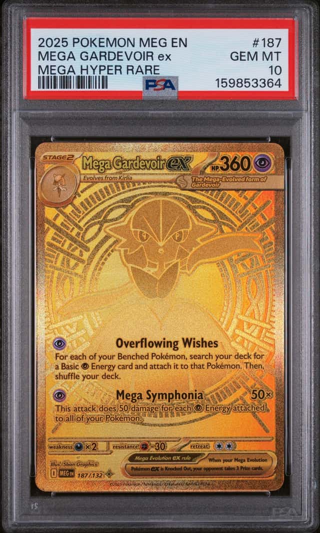 2025 Pokemon Mega Evolution Gardevoir ex Hyper Rare #187/132 PSA 10 GEM MINT