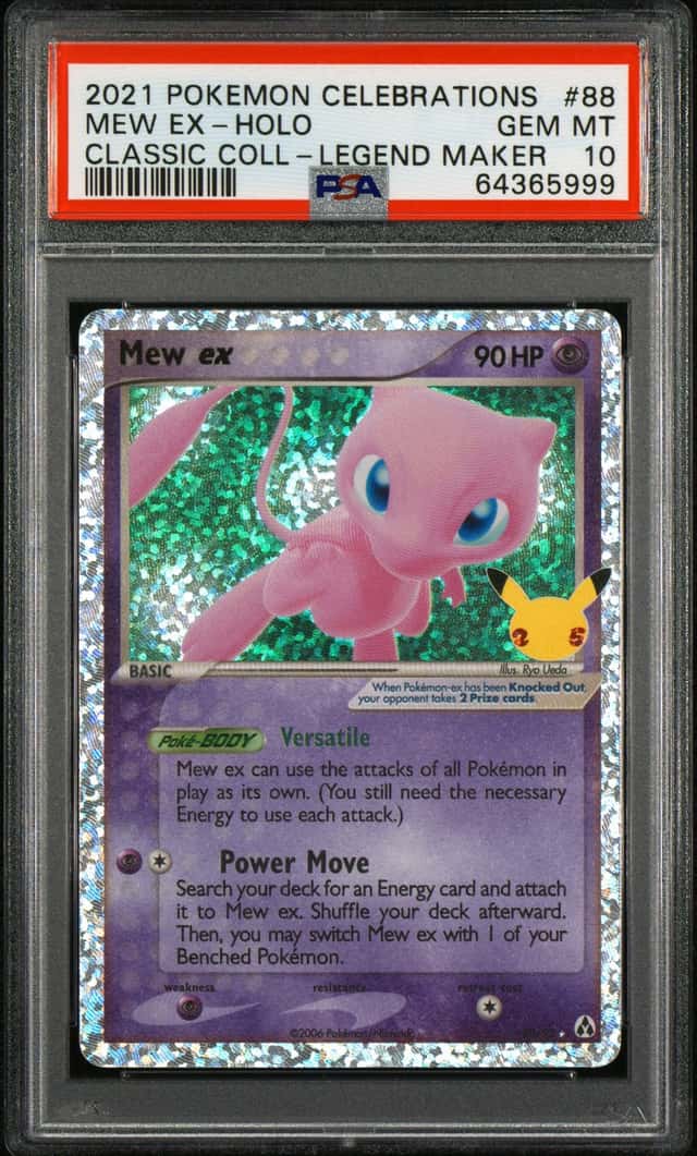 Mew EX PSA 10 2021 Pokemon Celebrations Legend Maker #88 Gem Mint