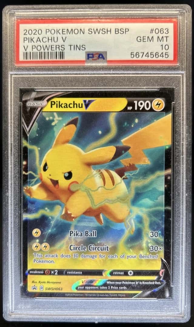 Pokemon SWSH Black Star Promos Pikachu V 2020 #SWSH063 PSA 10 GEM MINT