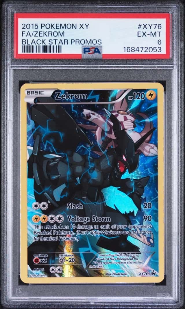 2015 POKEMON XY BLACK STAR PROMOS #XY76 FULL ART/ZEKROM PSA 6