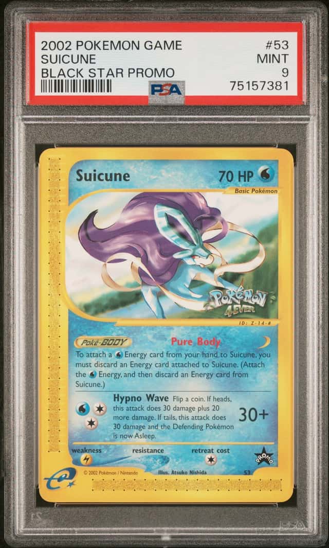 2002 Pokemon Black Star Promo #53 Suicune PSA 9 MINT