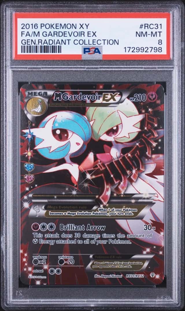 2016 POKEMON XY GENERATIONS RADIANT COLLECTION FULL ART/M GARDEVOIR EX PSA 8