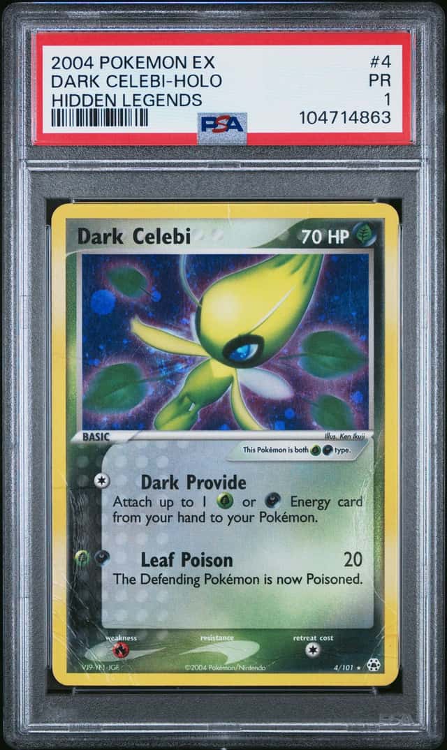 DARK CELEBI 2004 POKEMON EX HIDDEN LEGENDS 4/101 RARE HOLO PSA 1 Q7217-1