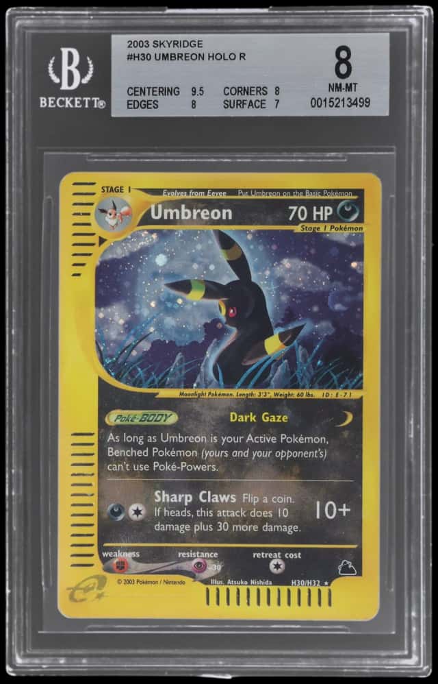 2003 Pokemon Skyridge Holo Umbreon #H30