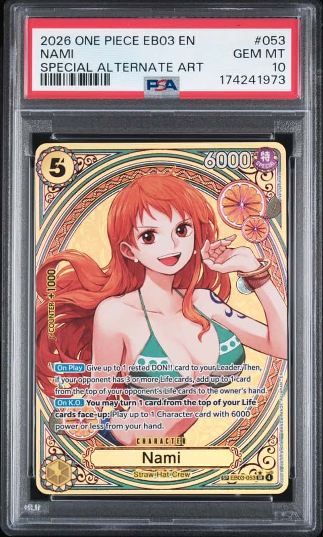 2026 ONE PIECE EB03-EXTRA BOOSTER -ONE PIECE HEROINES EDITION- #053 NAMI PSA 10
