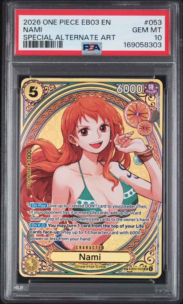 2025 One Piece EN EB03 #053 Nami Special Alternate Art PSA 10 GEM MINT