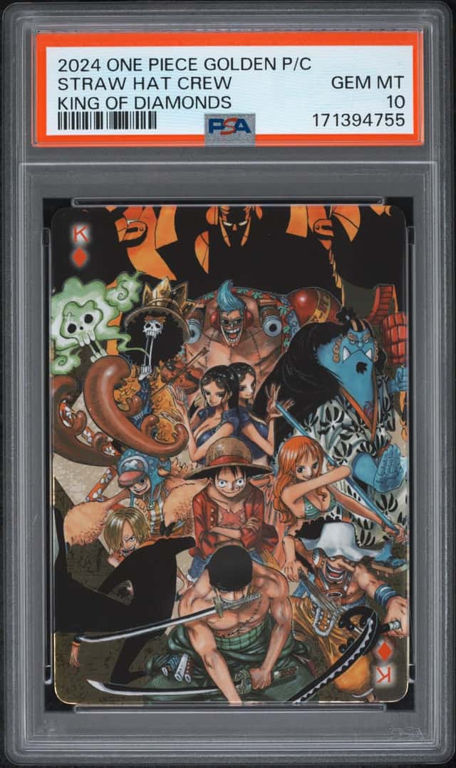 2024 ONE PIECE GOLDEN PLAYING CARDS THE STRAW HAT CREW STRAW HAT CREW PSA 10