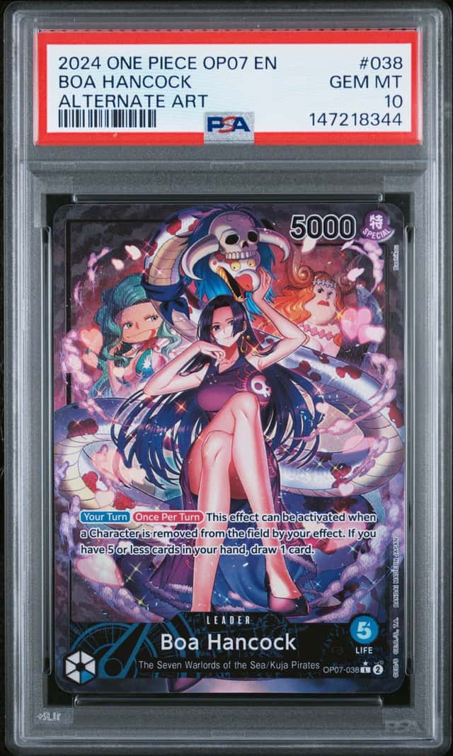 2024 One Piece OP07 EN Alternate Art #038 Boa Hancock PSA 10 GEM MINT
