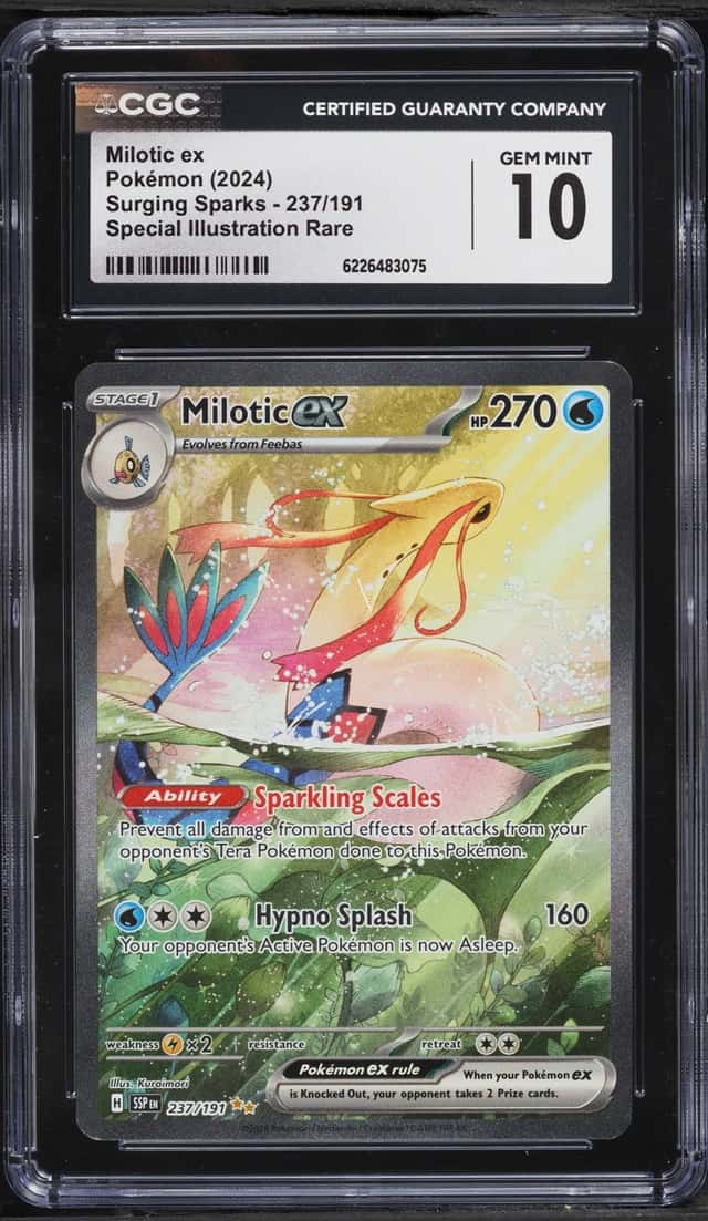 2024 Pokemon Scarlet & Violet Surging Sparks SIR Milotic Ex #237 CGC 10 GEM MINT
