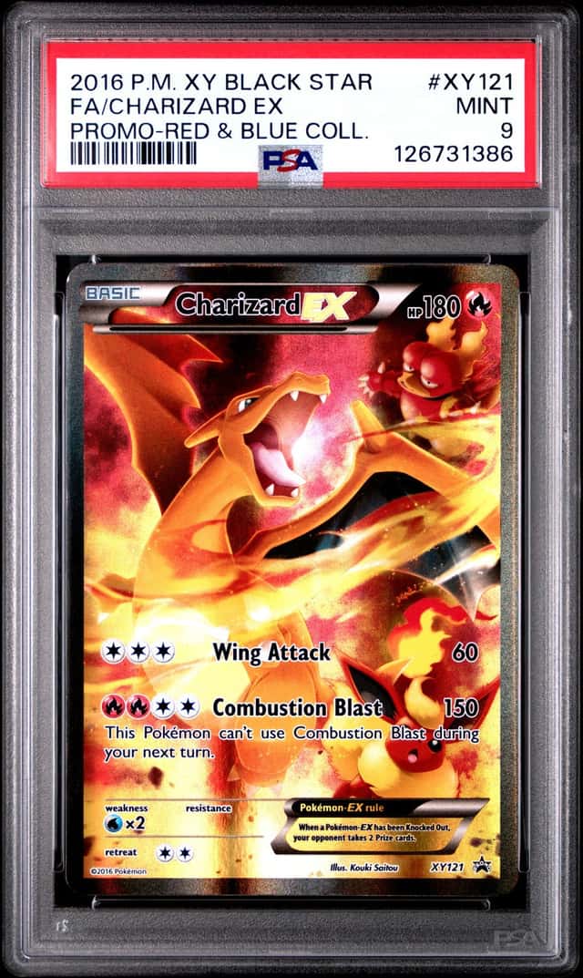 2016 Pokemon XY Black Star Promo Charizard EX Full Art #XY121 PSA 9