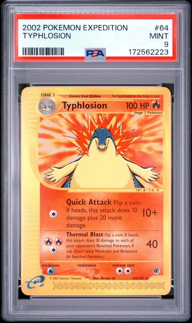 Pokemon Typhlosion Expedition 64/165 PSA 9 Mint