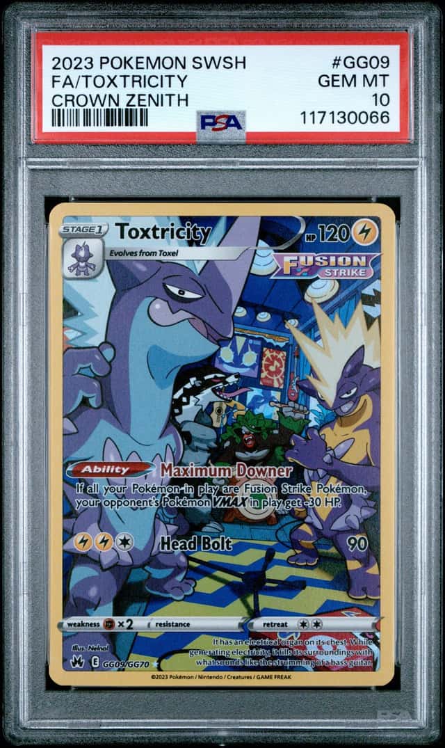 Toxtricity GG09/GG70 SWSH: Crown Zenith Holo PSA 10 Pokemon Card