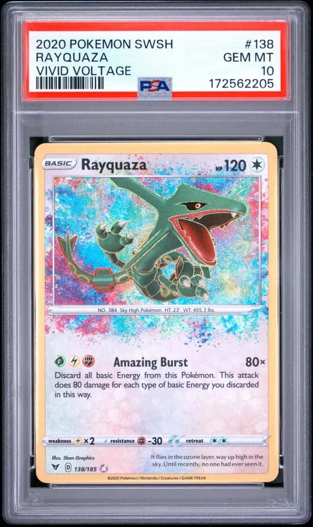 Pokemon Rayquaza Vivid Voltage Amazing Rare 138/185 PSA 10 Gem Mint