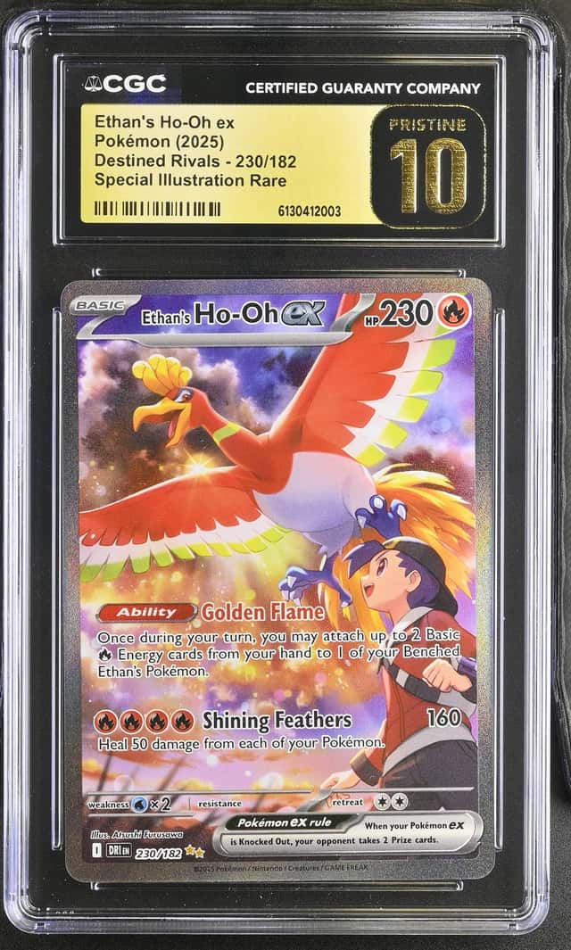 2025 Pokemon Destined Rivals Ethan's Ho-Oh ex #230/182 CGC 10 Pristine