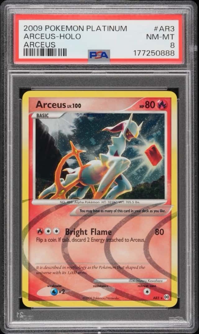 2009 Pokemon Arceus Holo Platinum Arceus AR3 PSA 8