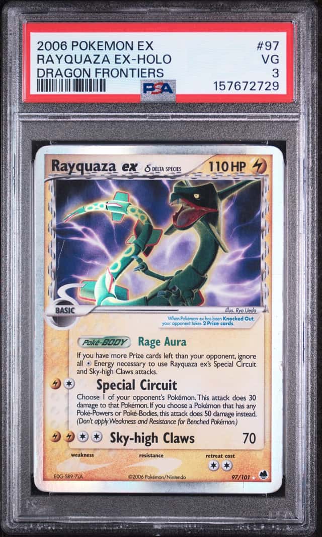 Pokemon Rayquaza EX Holo Dragon Frontiers 97/101 PSA 3