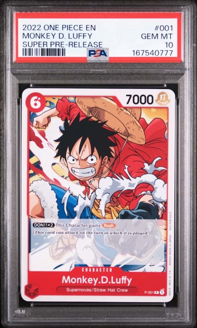 2022 One Piece Promos Super Pre-Release #001 Monkey D. Luffy PSA 10