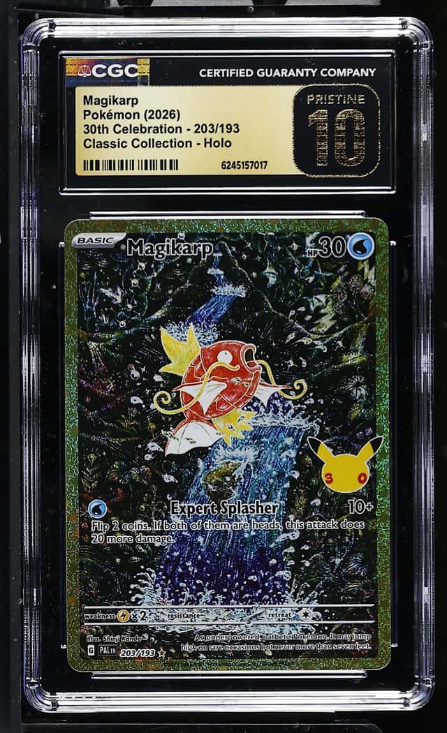 CGC 10 Pristine - Magikarp 203/193 Pokemon Celebrations 30th Anniversary Classic