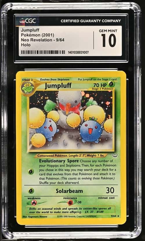 Jumpluff Holo 9/64 Neo Revelation 2001 English Pokemon TCG Card CGC 10