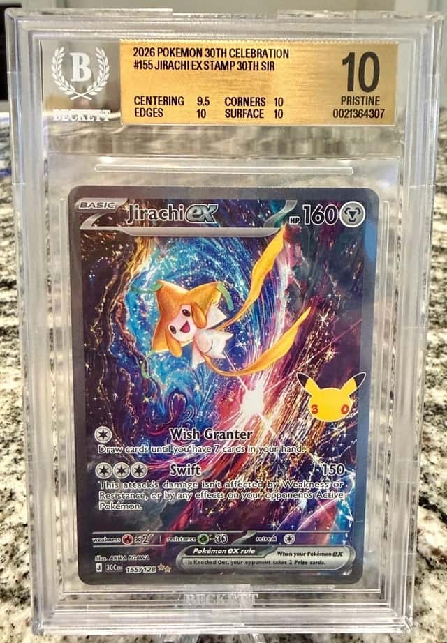 2026 POKEMON 30C EN-30TH CELEBRATION SPECIAL ILLUSTRATION RARE JIRACHI EX BGS 10