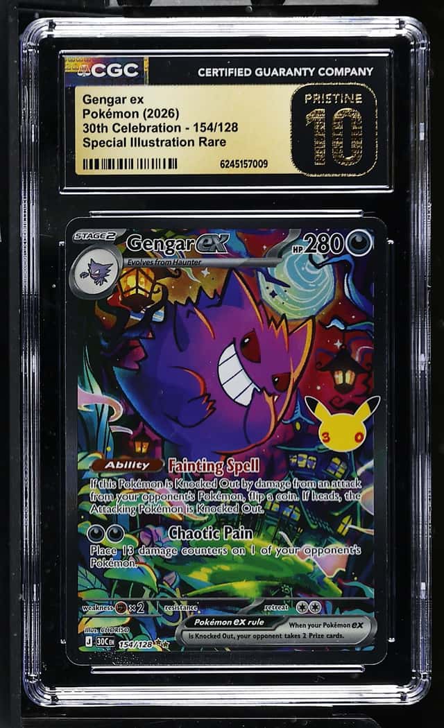 Pokémon Gengar ex 2026 30th Celebration 154/128 SIR CGC PRISTINE 10