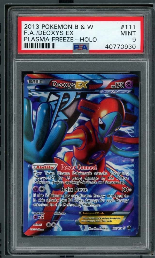 POKEMON FA/DEOXYS EX 2013 B&W PLASMA FREEZE #111 PSA 9