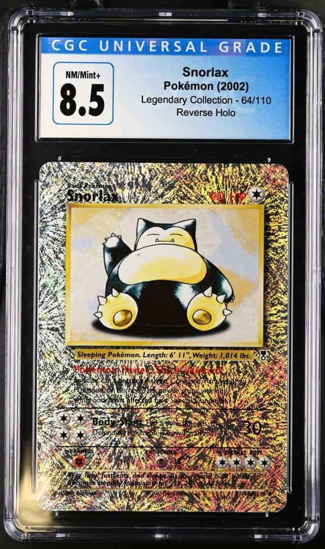 2002 Pokémon Snorlax Reverse Holo Legendary Collection #64/110 CGC 8.5