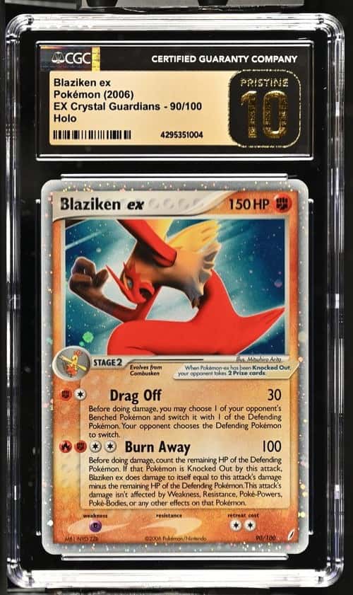 2006 Pokémon Blaziken ex Holo EX Crystal Guardians #90/100 CGC PRISTINE 10
